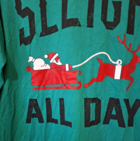 Sleigh All Day Long Sleeve Christmas Shirt - Picture 3 of 5
